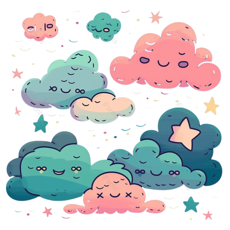 元素图片,卡通元素,天空PNG,可爱星星免抠素材